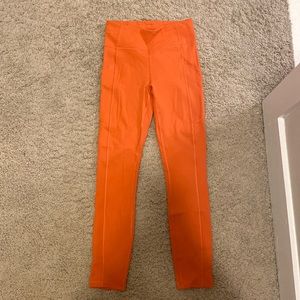 Orange lululemon leggings size 4